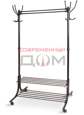 Вешалка гардеробная с полками NIKA (ВГП90-6/А медный антик)